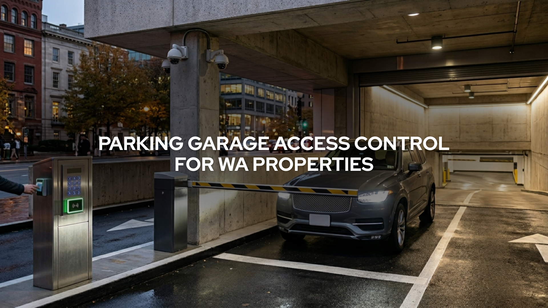 Parking garage access control Washington State. Smart gate system Washington State with remote mobile access
