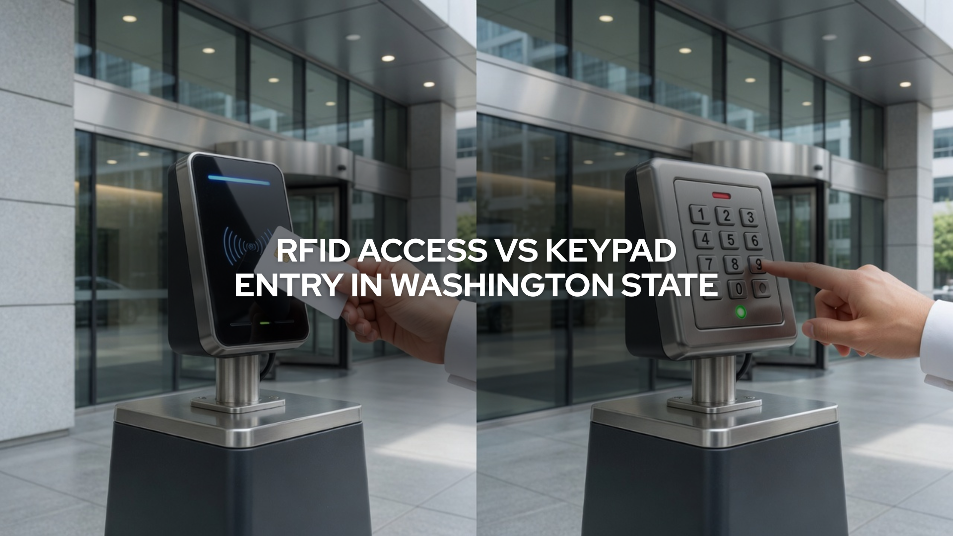 RFID access vs keypad entry Washington State. Custom driveway gate installation Washington State with smart access