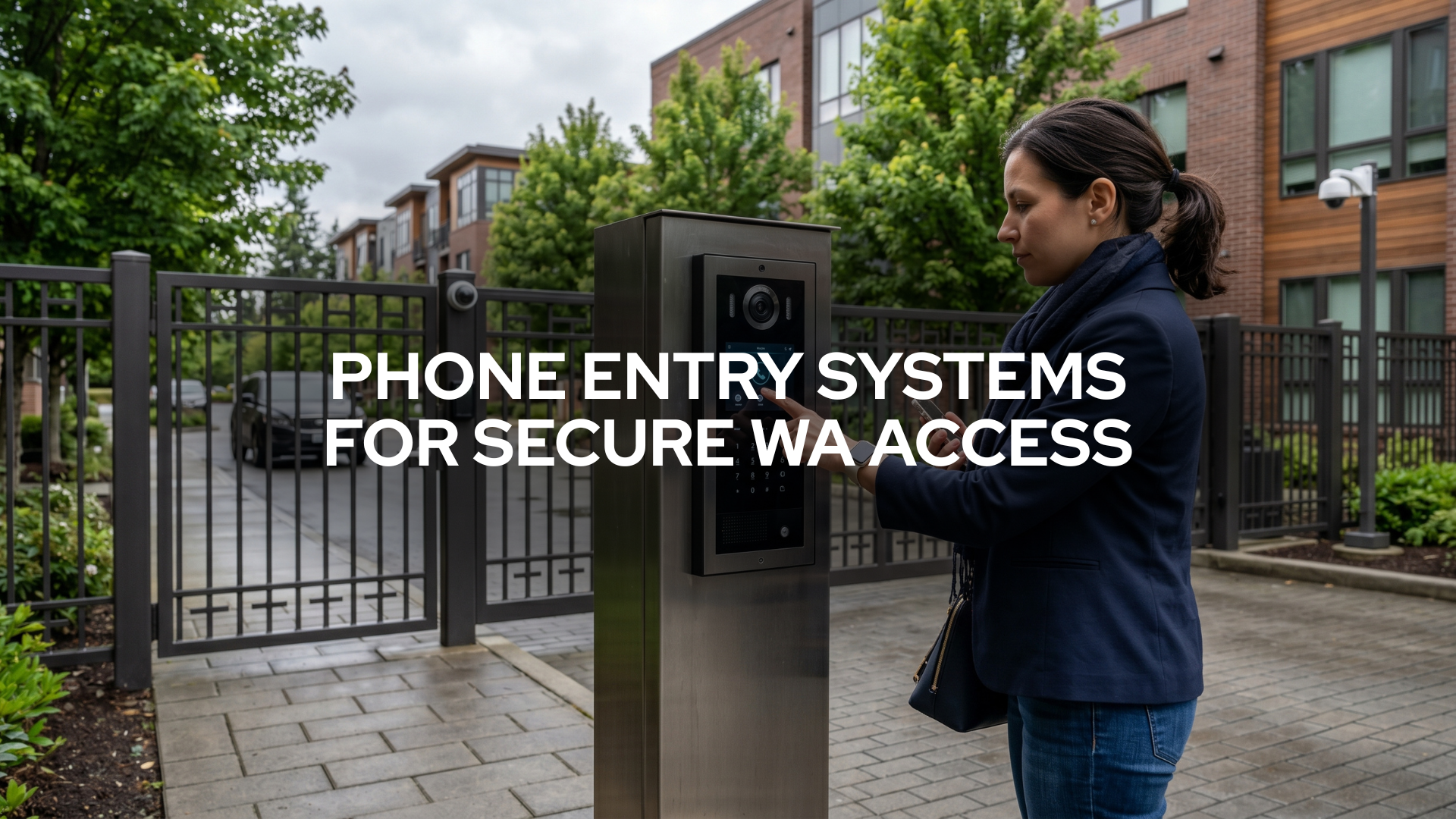 keypad entry gate system Washington State controlled access