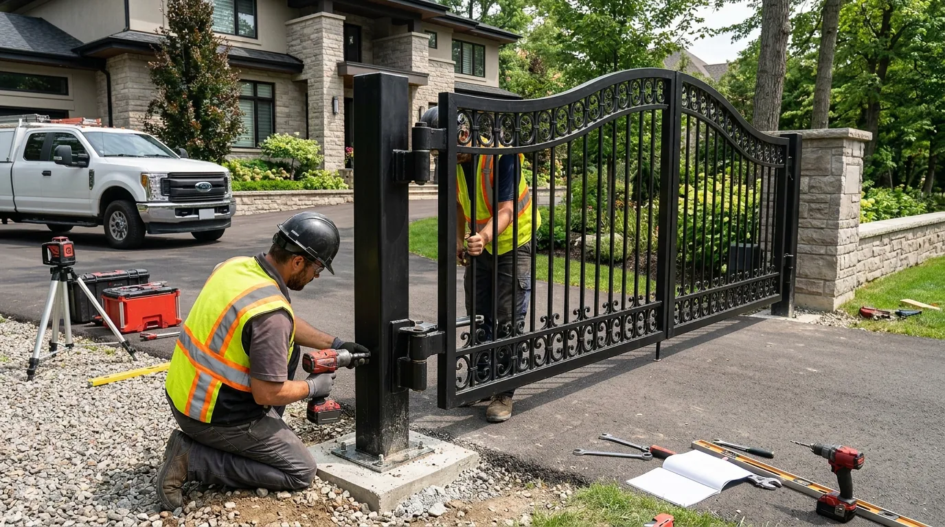 automatic gate installation projects Washington with pedestrian entry automation