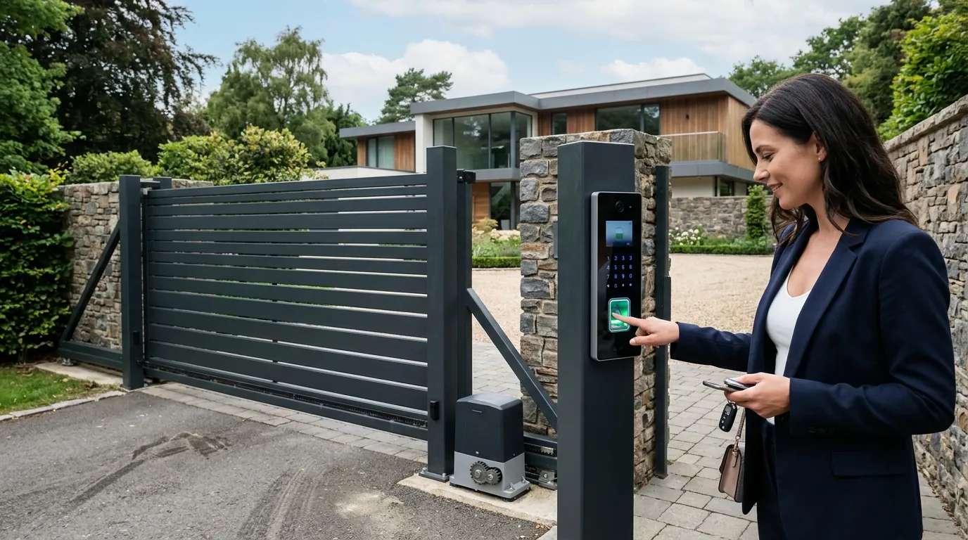 automatic gate installation projects Washington with video intercom