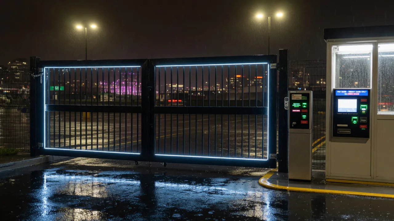 automatic gate installation Washington with ADA push button entry