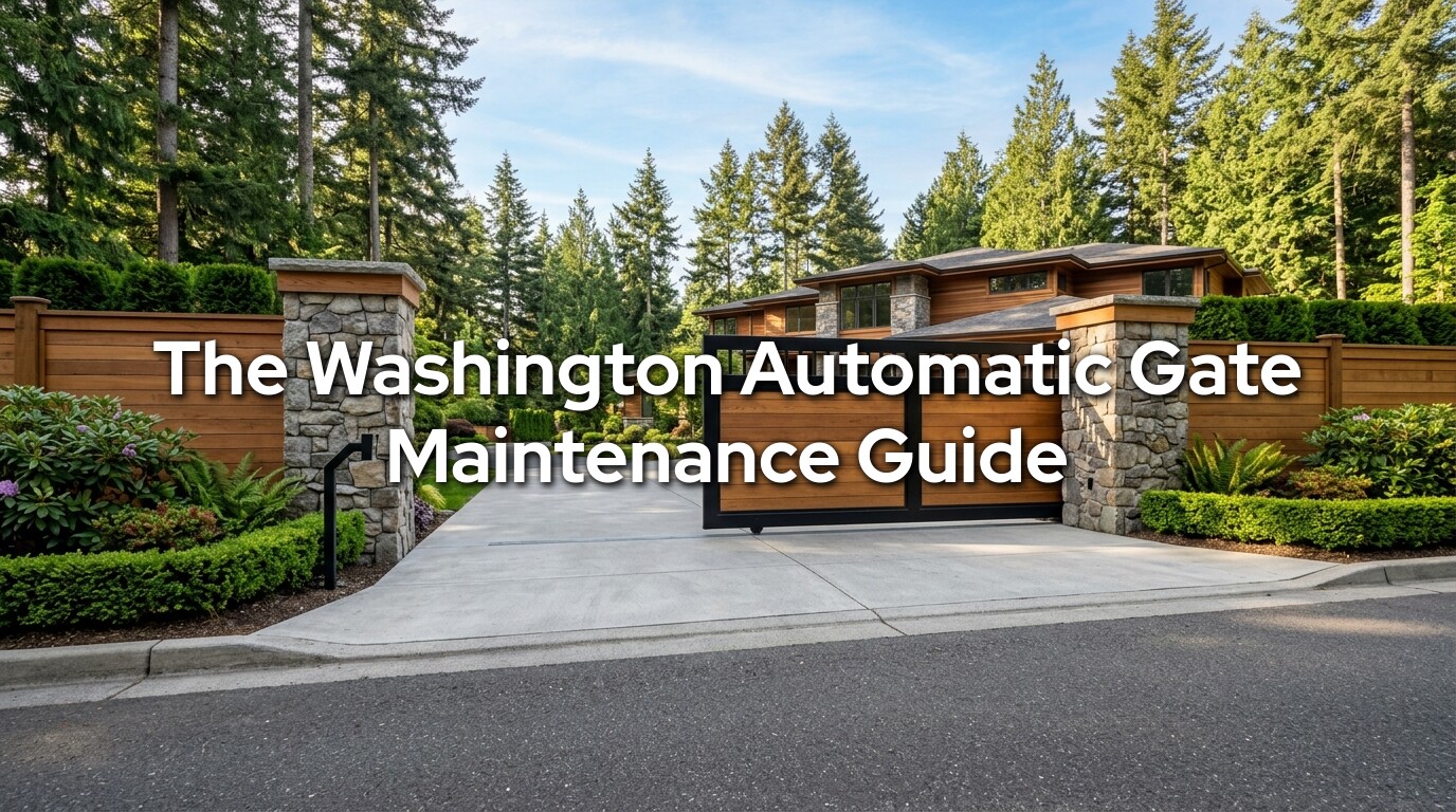 Automatic gate maintenance Washington - well maintained automatic driveway gate serviced in Sedro-Woolley by Emerald Gate Systems