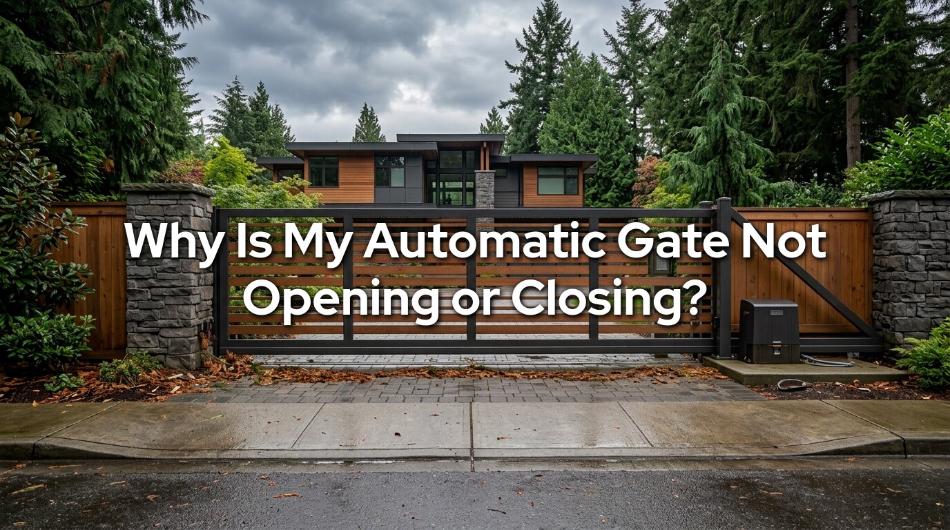Automatic gate not opening or closing - stuck automatic driveway gate in Sedro-Woolley serviced by Emerald Gate Systems