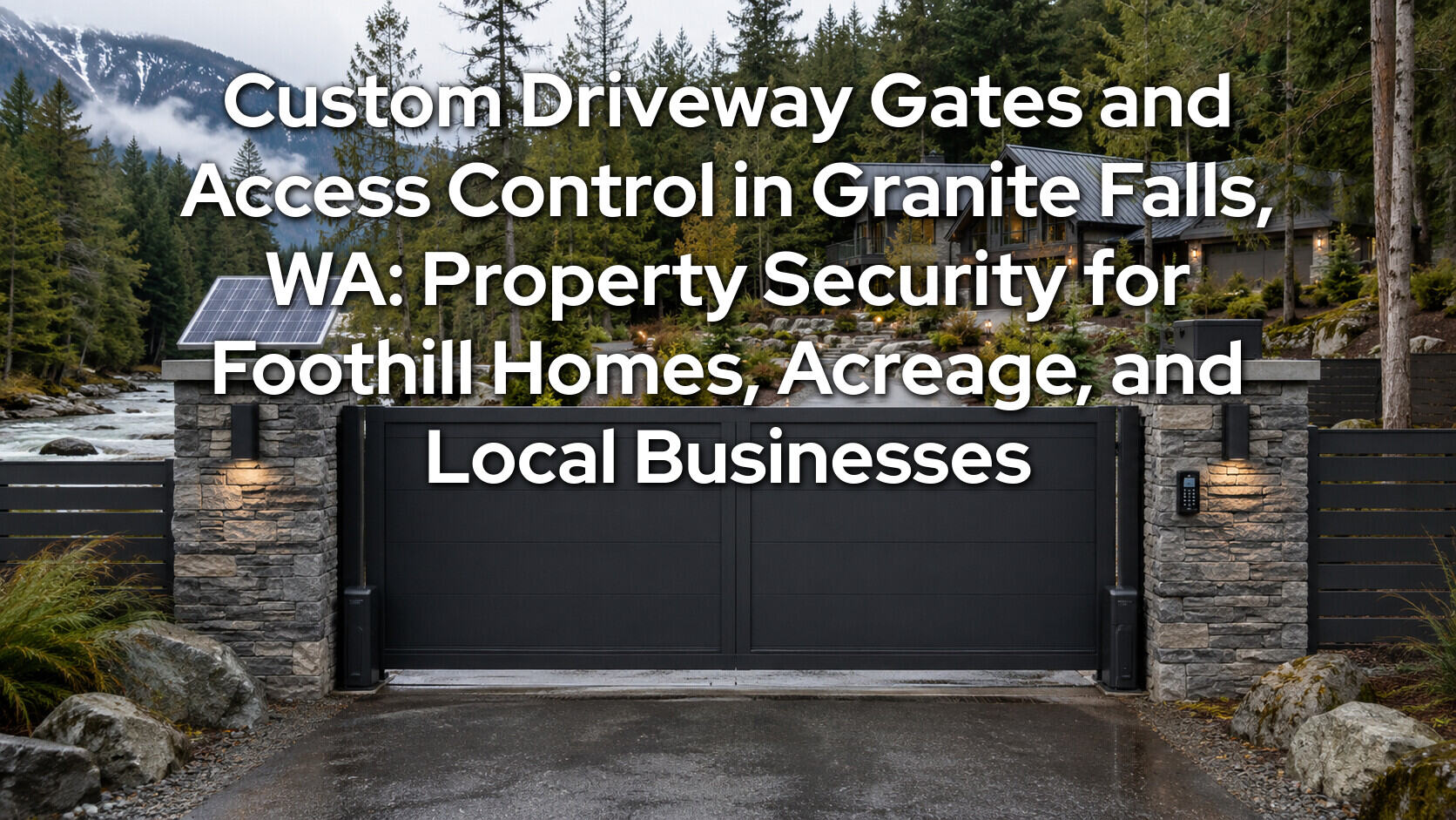 Custom gates Granite Falls WA foothill property access control gate