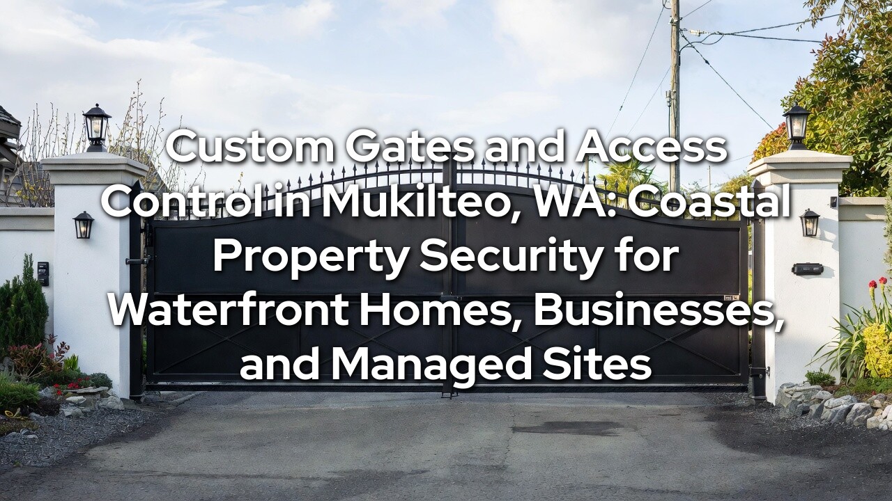 Custom gates Mukilteo WA coastal waterfront property gate