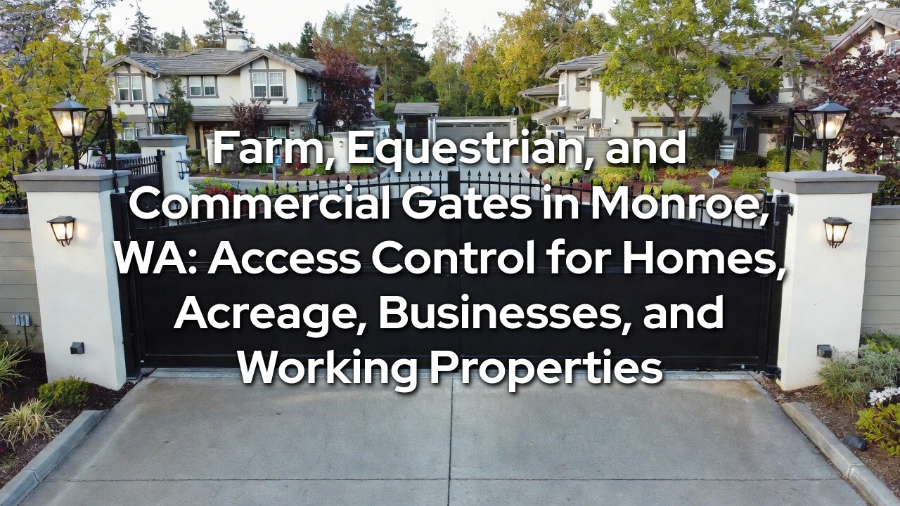 Commercial gates Monroe WA farm and equestrian property gate