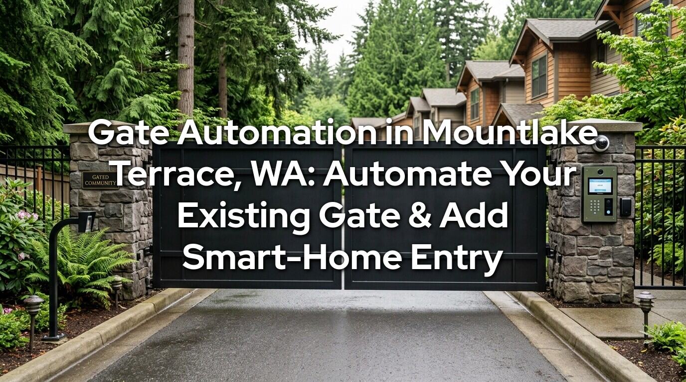 Gate automation Mountlake Terrace WA automated driveway gate