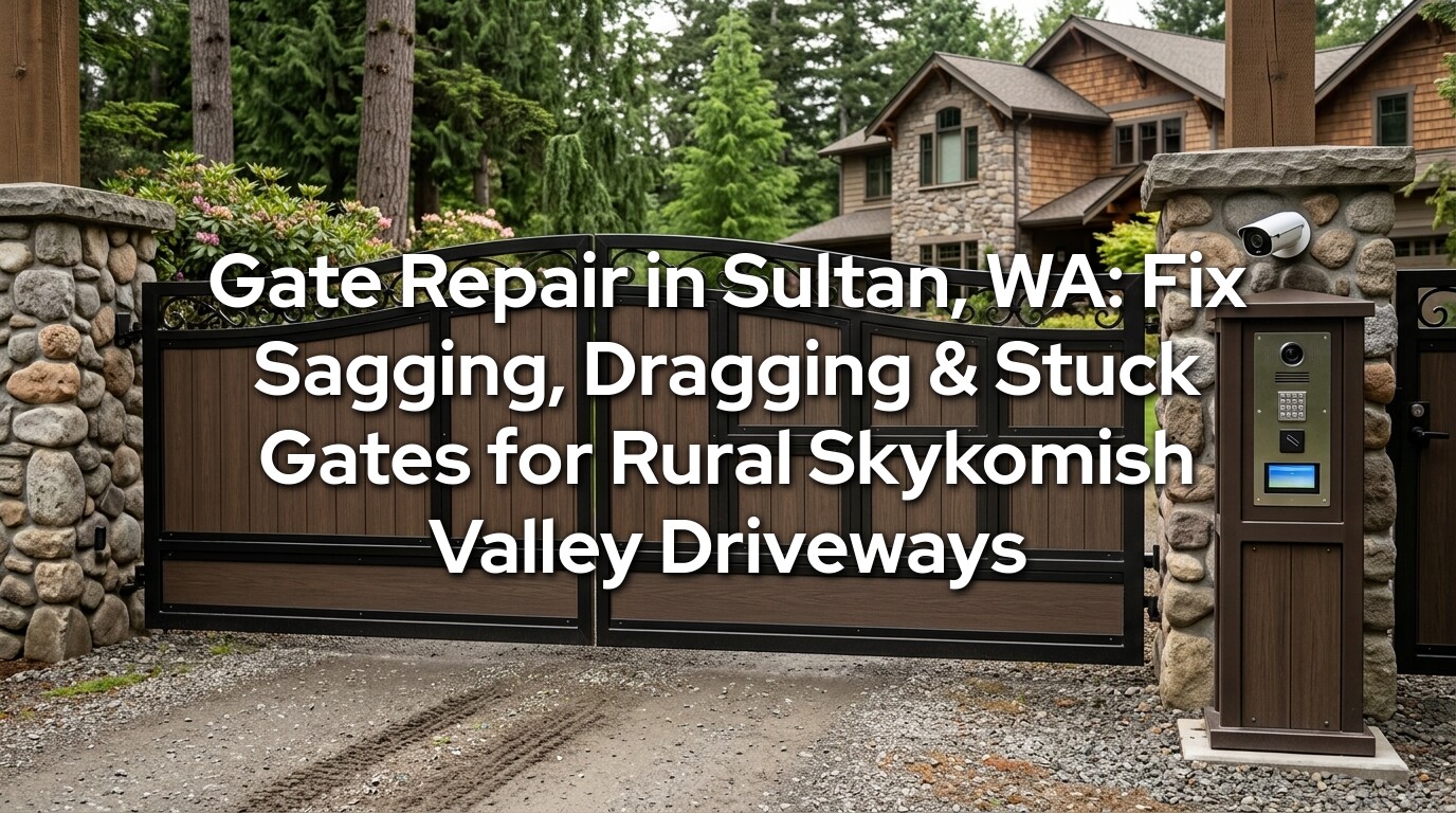 Gate repair Sultan WA fixing a sagging rural driveway gate