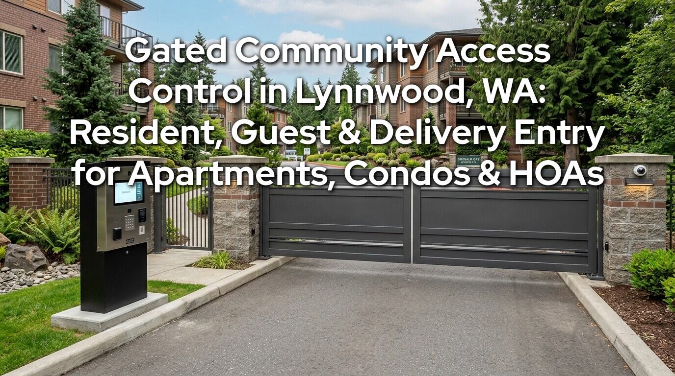 Gated community access control Lynnwood WA apartment entrance gate