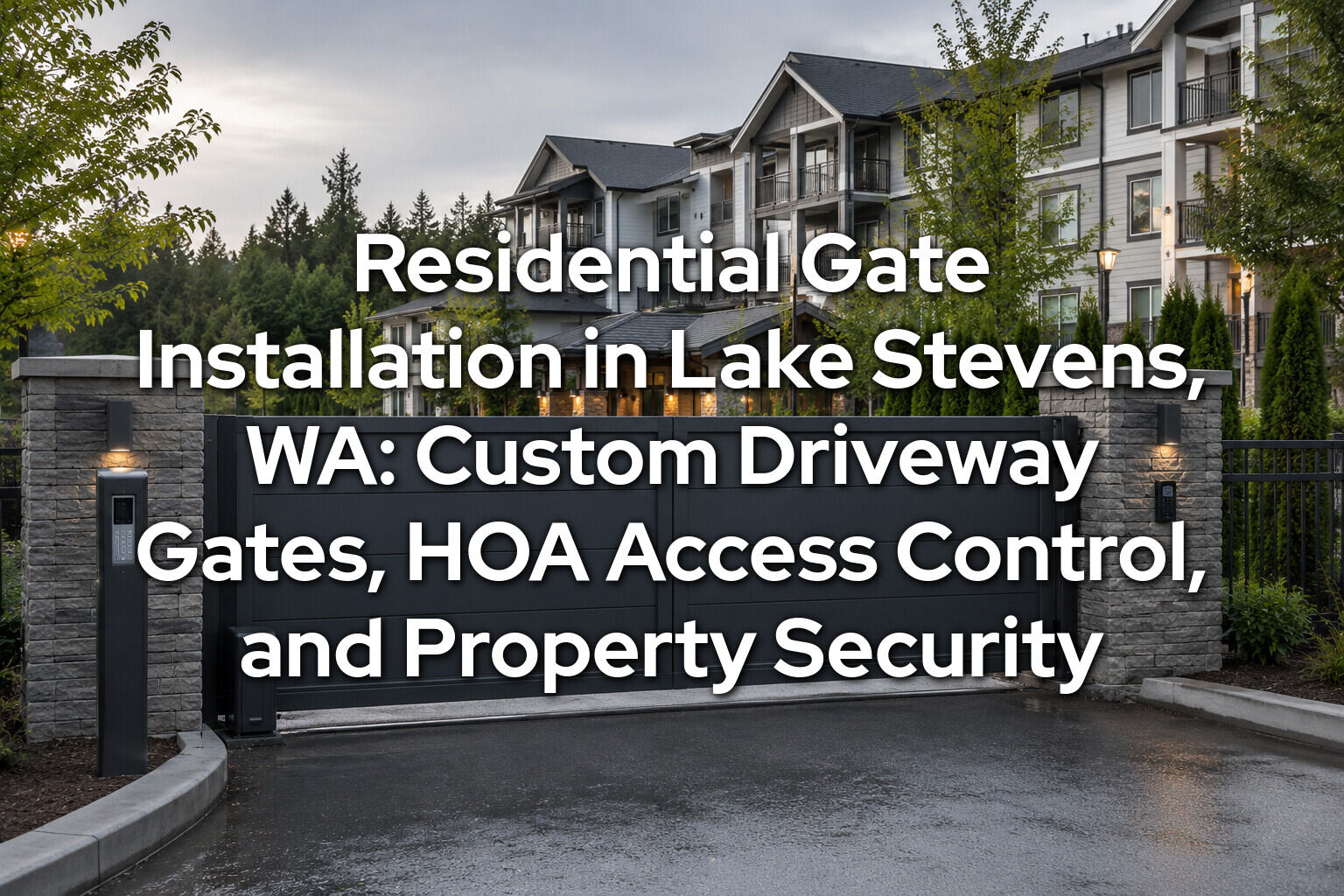 Residential gate installation Lake Stevens WA custom driveway gate