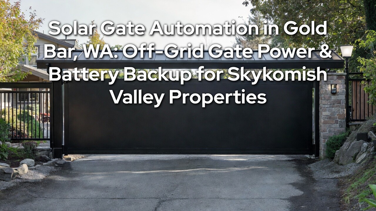 Solar gate automation Gold Bar WA off-grid driveway gate