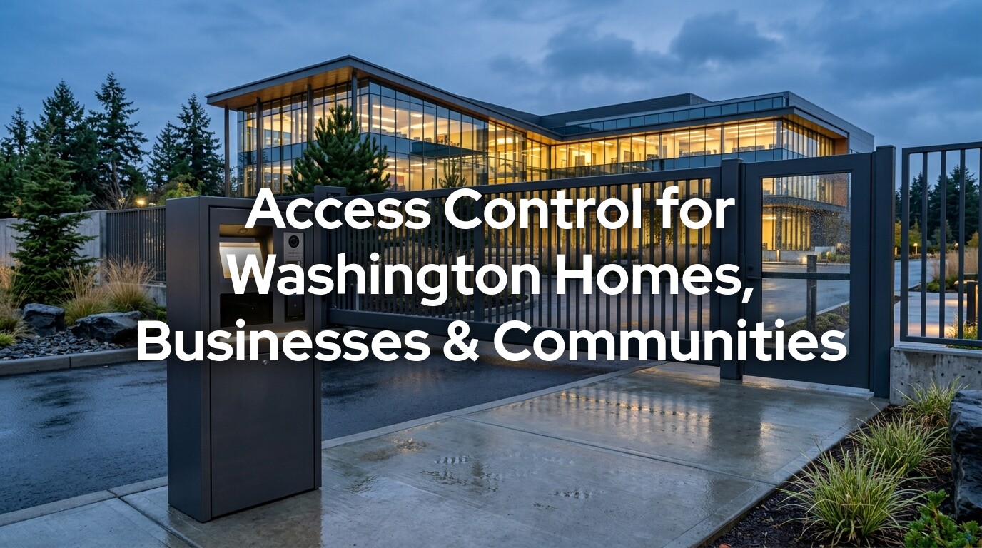 Access Control Systems in Washington for gates and doors with keypad video intercom camera and LPR