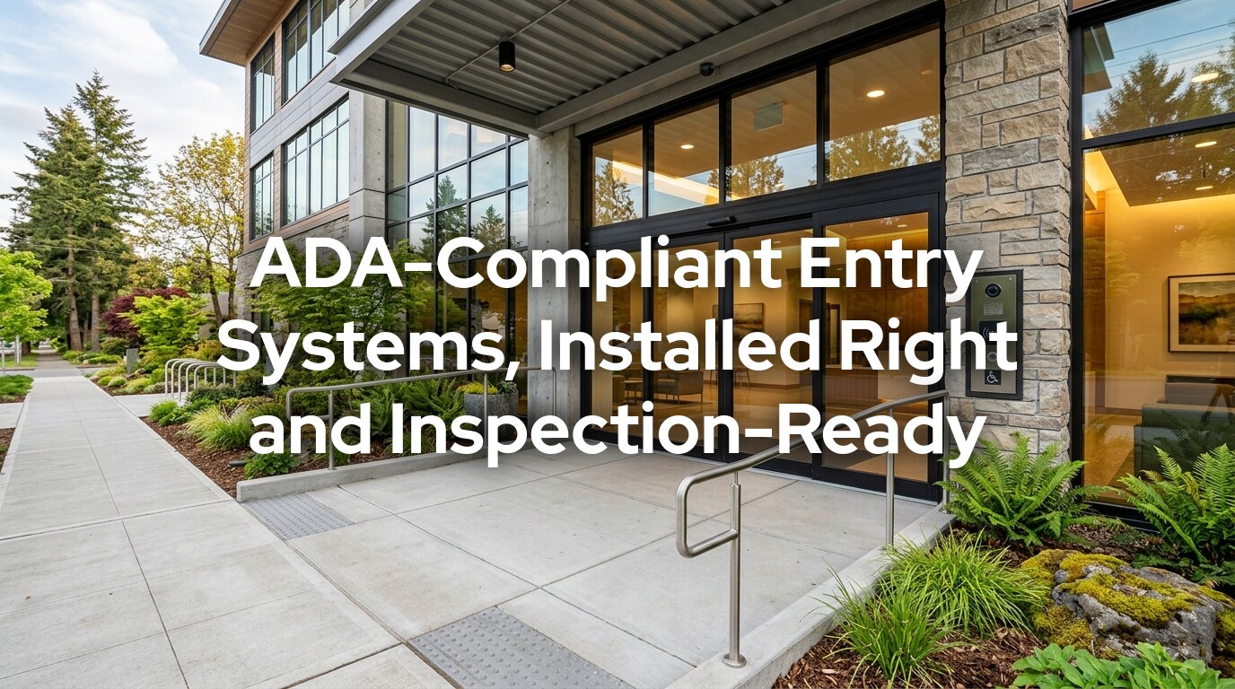 ADA Automatic Door & Entry Installation in Washington with push-button operator