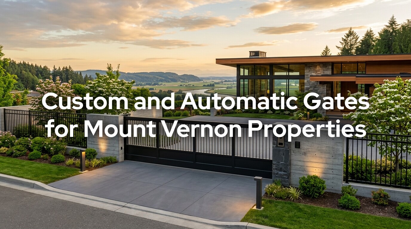 Automatic Gate Installation in Mount Vernon WA with custom estate gate and video intercom