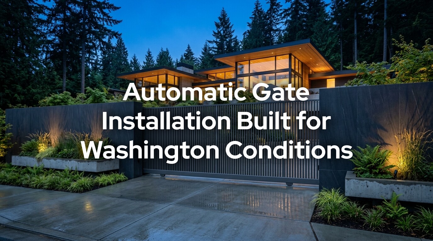 Automatic Gate Installation in Washington State for rain and winter outages