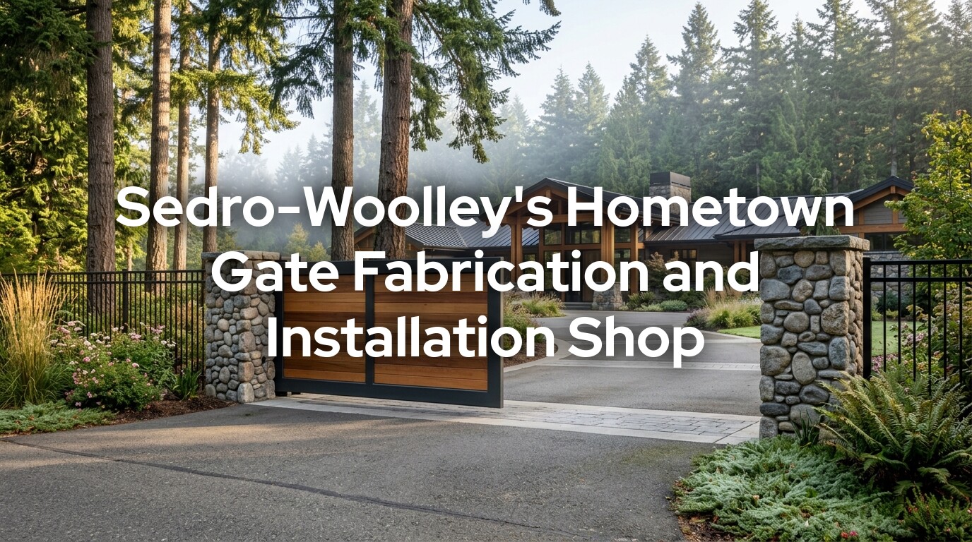 Custom Gate Company in Sedro-Woolley WA fabricating iron cedar and steel gates