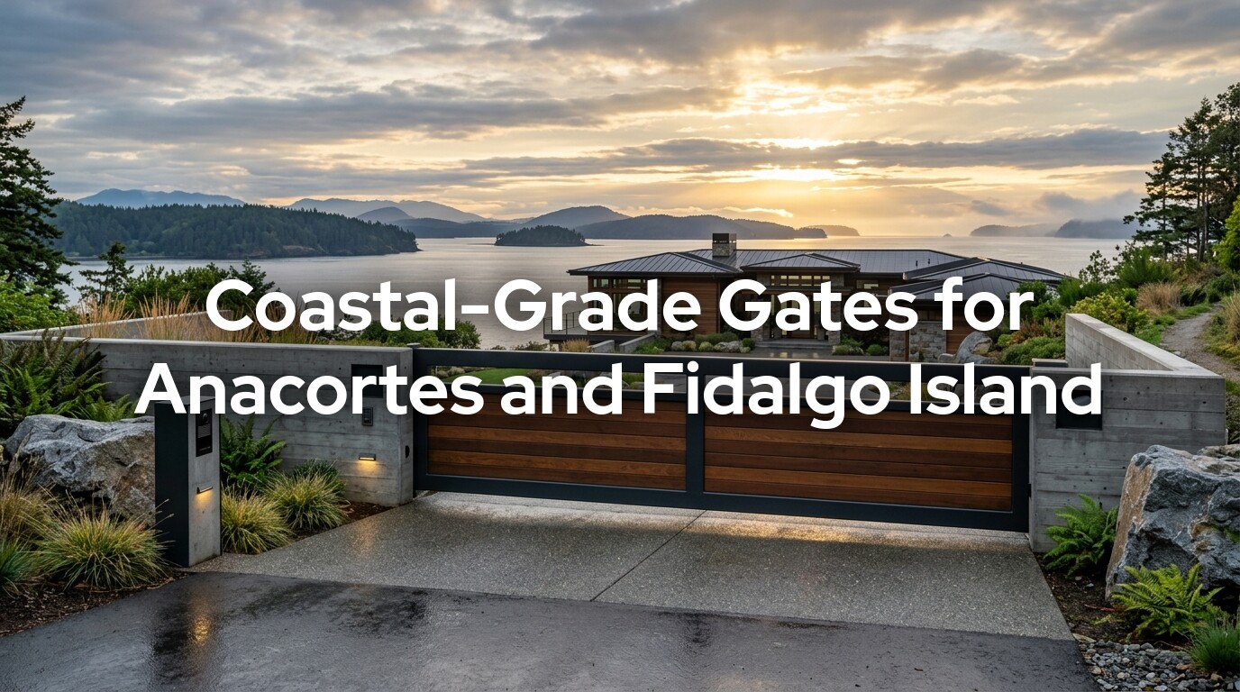 Gate Installation in Anacortes WA with salt-air ready coastal gate
