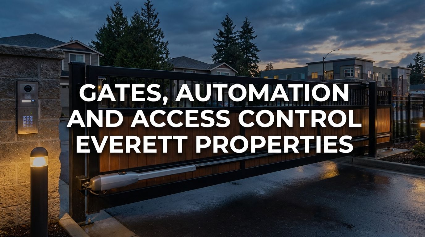 Gate installation Everett WA with automation and access control at a driveway gate