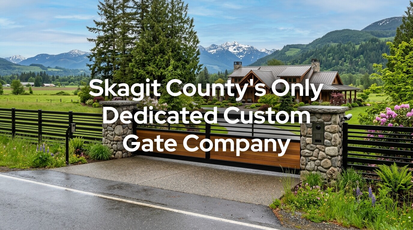 Gate Installation in Skagit County from Sedro-Woolley fabrication shop