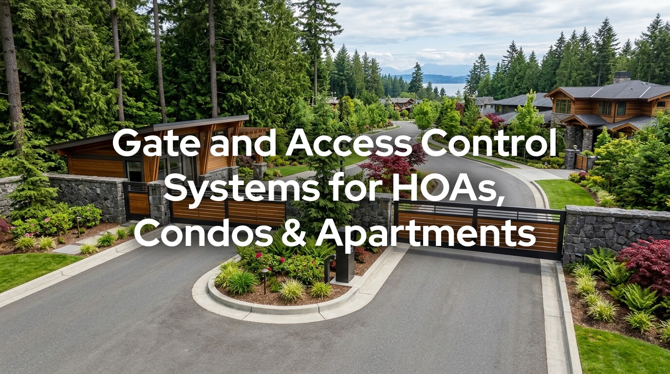 HOA & Community Gate Systems in Puget Sound WA with resident access lane