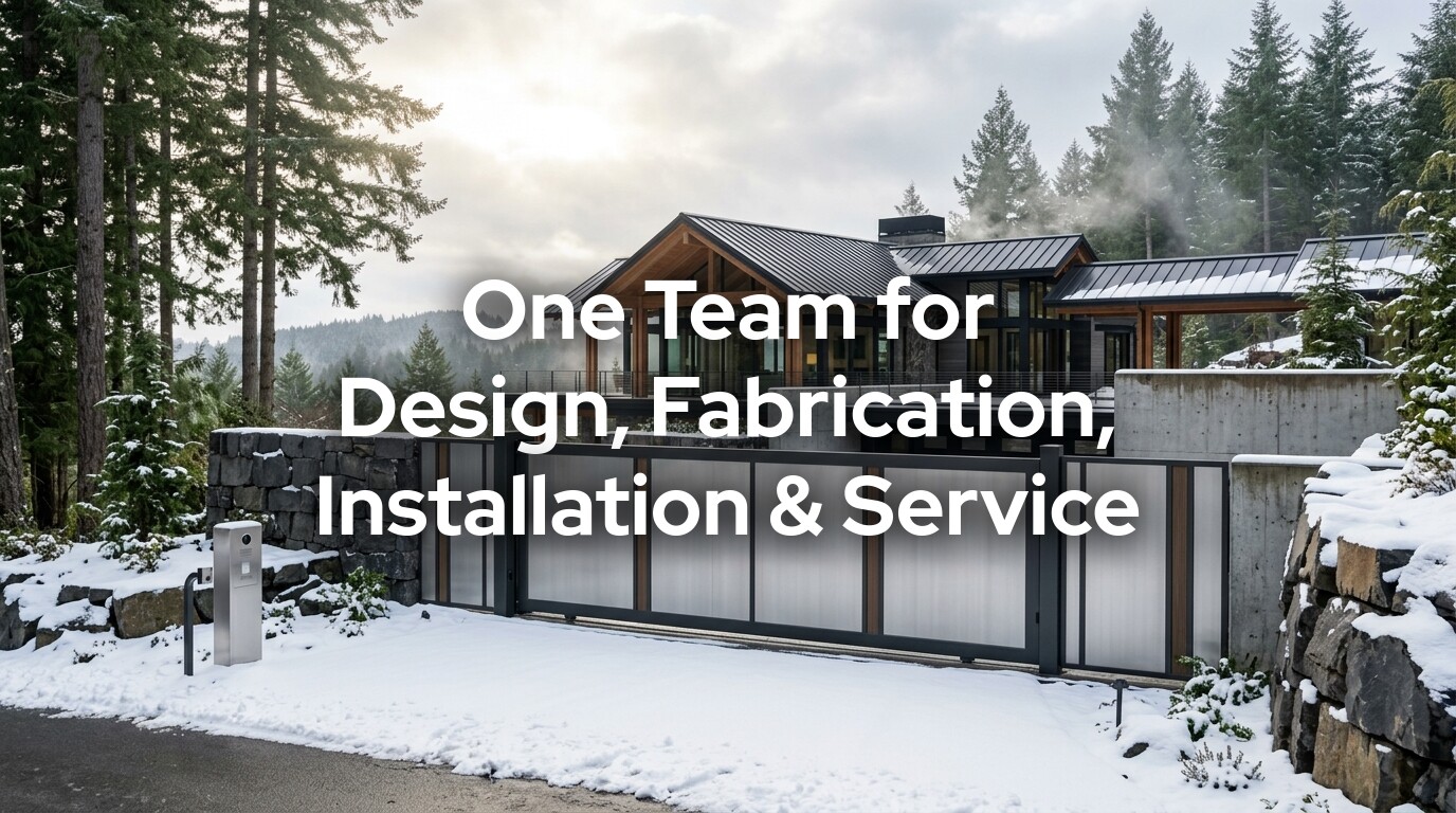 Licensed Gate Contractor in Northwest Washington at Sedro-Woolley fabrication shop